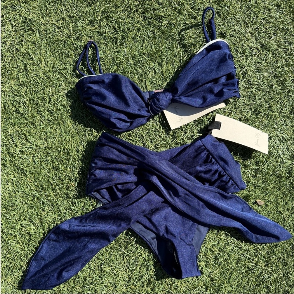 Johanna Ortiz Navy Blue Bikini